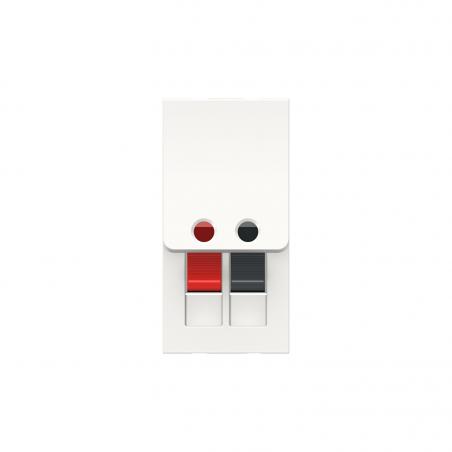 Unica prise haut-parleur 1 sortie rouge + noir 1 mod Blanc méca seul SCHNEIDER NU348718