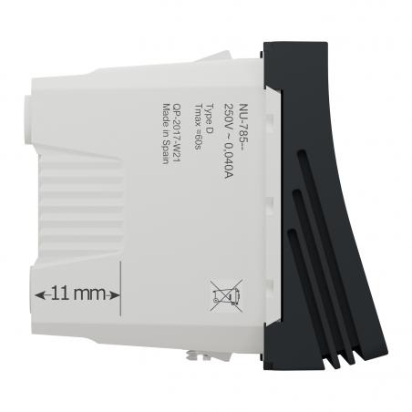Unica buzzer 76-80dB/1m 230vca 2 modules Anthracite mécanisme seul SCHNEIDER NU378554