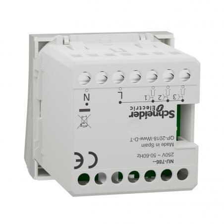 Unica sonnette électronique 70dB/1m 5 mélodies 2 mod Blanc méca seul SCHNEIDER NU378618