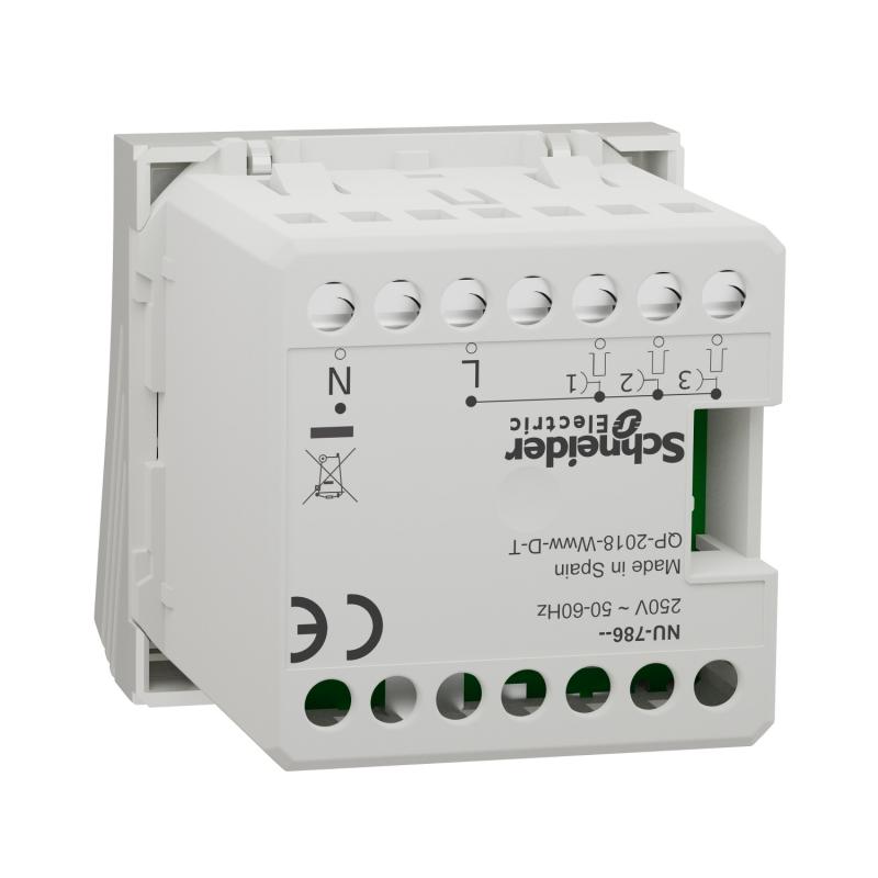 Unica sonnette électronique 70dB/1m 5 mélodies 2 mod Blanc méca seul SCHNEIDER NU378618