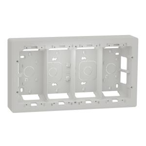 Unica boîte de concentration saillie 4 colones de 4 modules Blanc SCHNEIDER NU824418 2