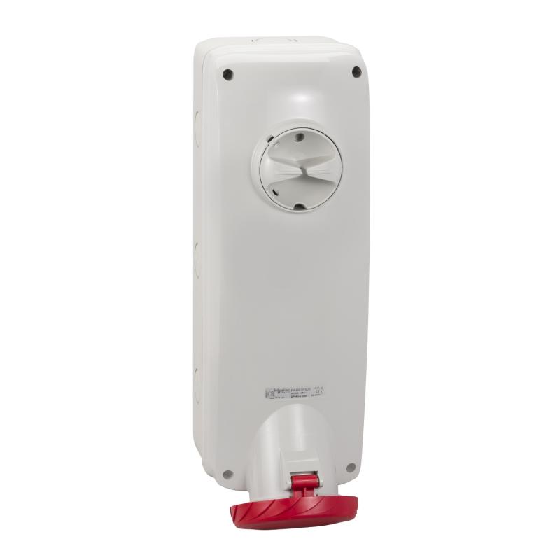 PratiKa socle de prise à vis saillie 63A 3P+N+T 380-415V IP65 SCHNEIDER PKB63P535