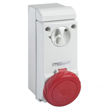 PratiKa socle de prise à vis saillie 63A 3P+N+T 380-415V IP65 SCHNEIDER PKB63P535
