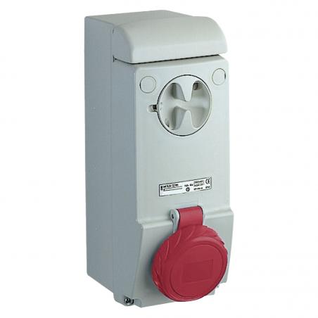 PratiKa socle de prise à vis saillie 63A 3P+N+T 380-415V IP65 SCHNEIDER PKB63P535