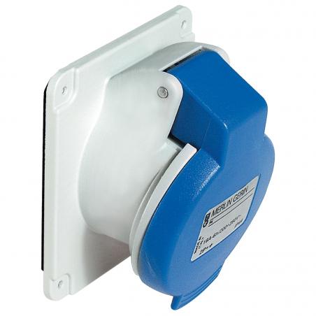 PratiKa socle de prise inclinée -16A 2P+T 200-250 V CA- IP44 à vis SCHNEIDER PKF16F423