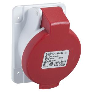 PratiKa socle de prise inclinée -16A -3P+N+T 380-415 V CA- IP44 à vis SCHNEIDER PKF16F435 2