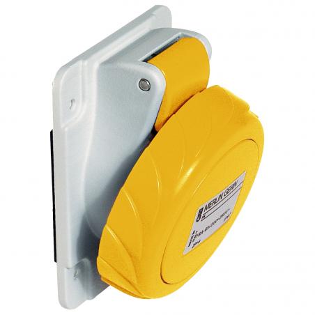 PratiKa socle de prise inclinée -16A 2P+T 100-130 V CA- IP67 à vis SCHNEIDER PKF16F713