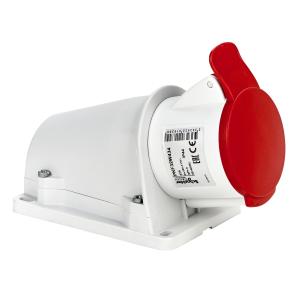 Socle prise BT saille inclinée connexion vis IP44 32 A 3P+T 380-415 V SCHNEIDER PKF32W434 2