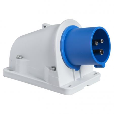 PratiKa socle connecteur incliné -16A 2P+T 200-250 V CA en saillie- IP44 SCHNEIDER PKX16W423