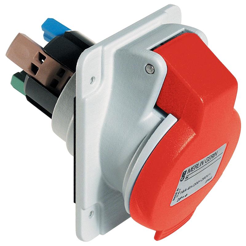 PratiKa socle de prise industrielle coudée 16 A 3P+T 380-415 V CA IP44 SCHNEIDER PKY16F434