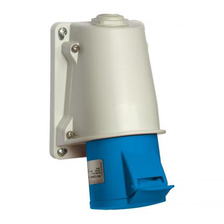 PratiKa socle de prise incliné -32 A 2P+T 200-250 V CA en saillie- IP44 SCHNEIDER PKY32W423
