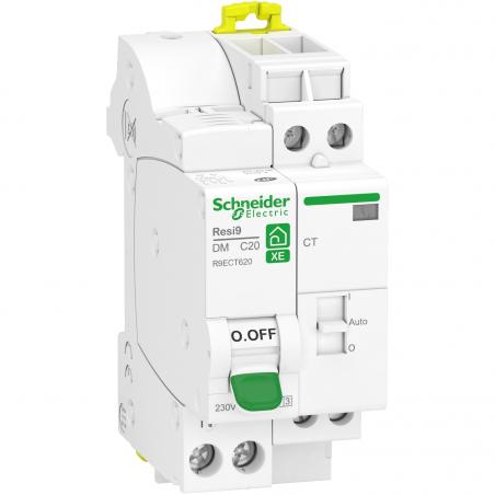 Resi9 XE combiné disj+contacteur 1P+N 20A courbe C embrochable SCHNEIDER R9ECT620