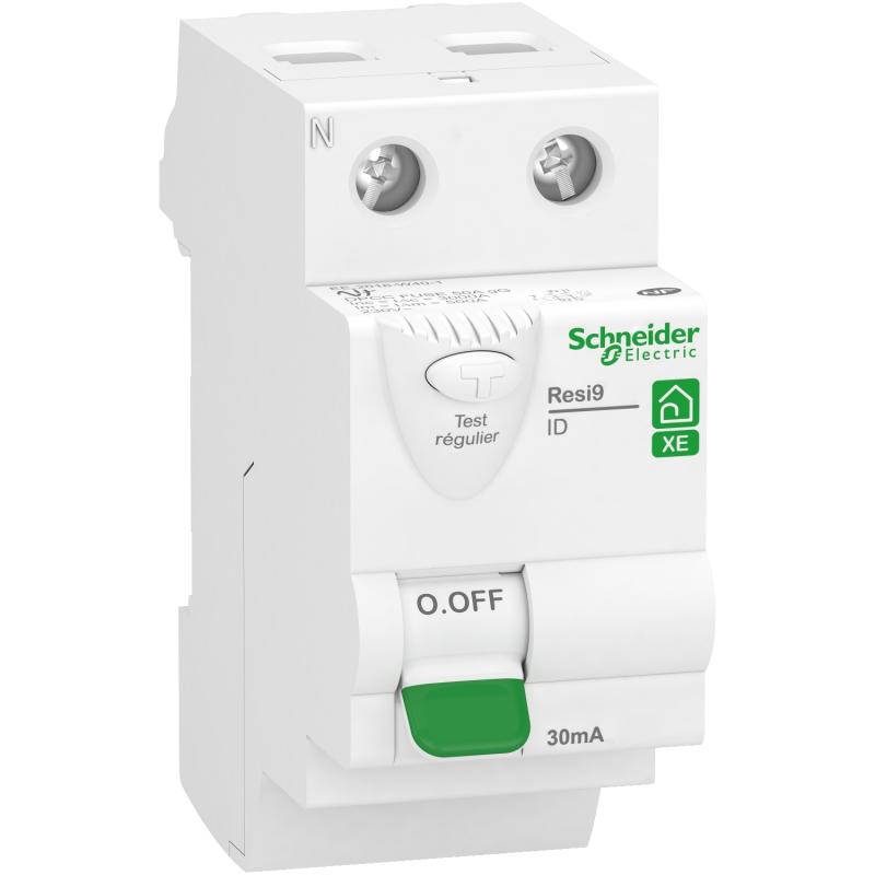Resi9 XE interrupteur différentiel 2P 40A 30mA Type AC embrochable SCHNEIDER R9ERC240