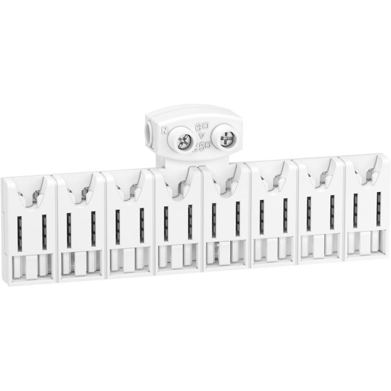 Resi9 XE répartiteur système embrochable 8 modules avec connecteur SCHNEIDER R9EXHC08