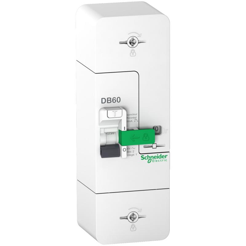 Resi9 DB60 Disjoncteur Branchement 1P+N 15/45A 500mA SCHNEIDER R9FT645