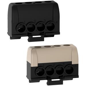 Resi9 lot de 2 borniers phase 1 x gris 1 x noir 4 trous 16mm² SCHNEIDER R9H13405P 2