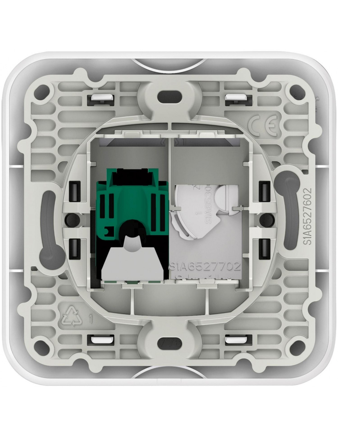 Schneider RJ45-Dose Kat.5e UTP – Unterputz, Weiß, Ovalis-Serie