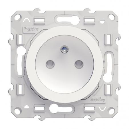 ODACE PRISE DE COURANT 2P+T BLANC A VIS CONNEXION VIS SCHNEIDER S520039