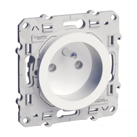ODACE PRISE DE COURANT 2P+T BLANC A VIS CONNEXION VIS SCHNEIDER S520039