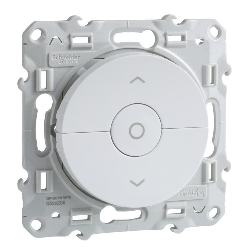 Odace interrupteur volet roulant Blanc 3 boutons montée/descente/stop à vis SCHNEIDER S520208