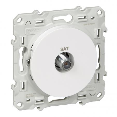 Odace prise SAT Blanc à vis SCHNEIDER S520446