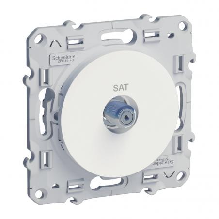 Odace prise SAT Blanc à vis SCHNEIDER S520446