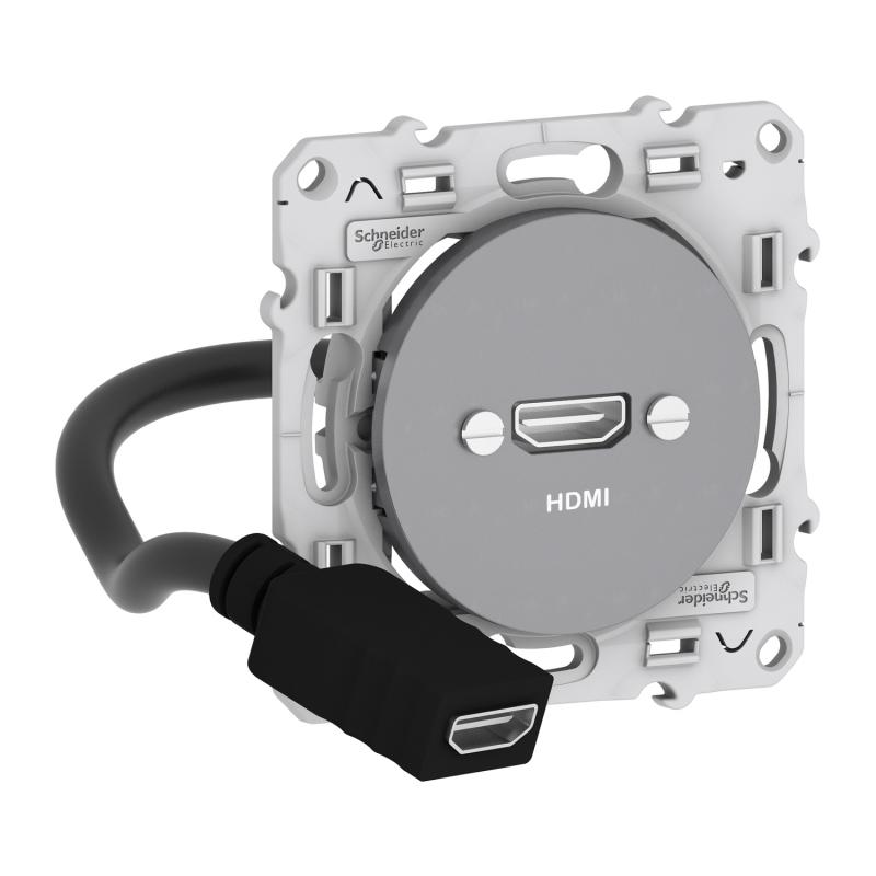 ODACE PRISE HDMI TYPE A ALU SCHNEIDER S530462