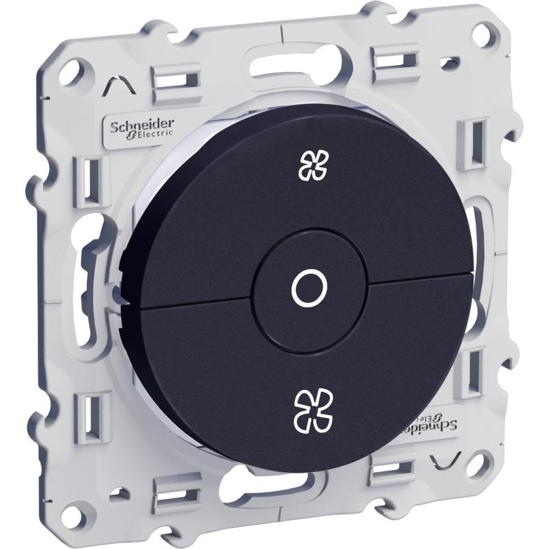 ODACE INTERRUPTEUR VMC ANTHRACITE AVEC POSITION ARRÊT À VIS SCHNEIDER S540243