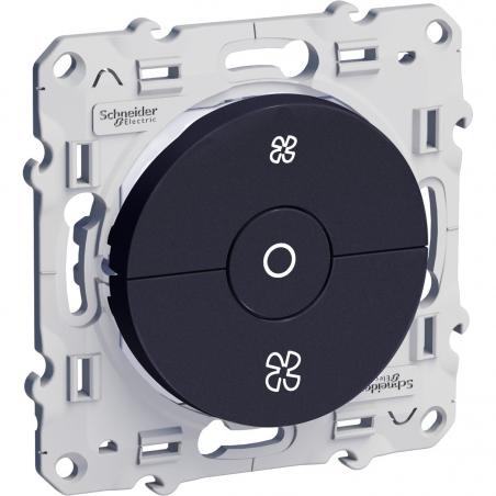 ODACE INTERRUPTEUR VMC ANTHRACITE AVEC POSITION ARRÊT À VIS SCHNEIDER S540243