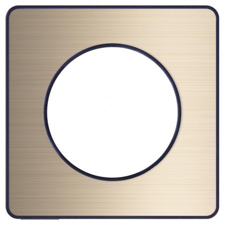 ODACE TOUCH PLAQUE BRONZE BROSSÉ AVEC LISERÉ ANTHRACITE 1 POSTE SCHNEIDER S540802L