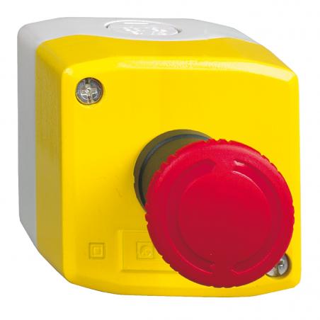 Harmony XAL boite jaune arrêt urgence rouge pousser tourner 1O diam. 40 SCHNEIDER XALK178