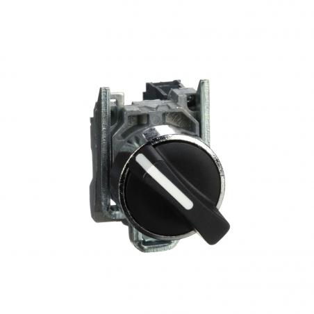 Harmony XB4 bouton tournant manette diam. 22 2 pos fix noir 1F vis étrier SCHNEIDER XB4BD21
