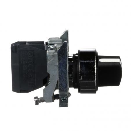 Harmony XB4 bouton tournant manette diam. 22 2 pos fix noir 1F vis étrier SCHNEIDER XB4BD21