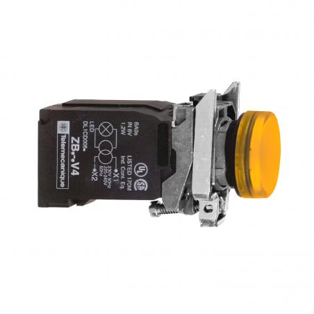 Harmony XB4 voyant lumineux DEL diam. 22 orange alim transfo 400V vis étr SCHNEIDER XB4BV5B5