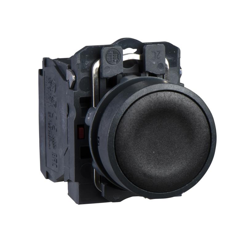 Harmony XB5 bouton poussoir à impulsion diam. 22 noir 1O+1F vis étrier SCHNEIDER XB5AA25