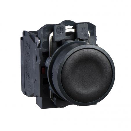 Harmony XB5 bouton poussoir à impulsion diam. 22 noir 1O+1F vis étrier SCHNEIDER XB5AA25