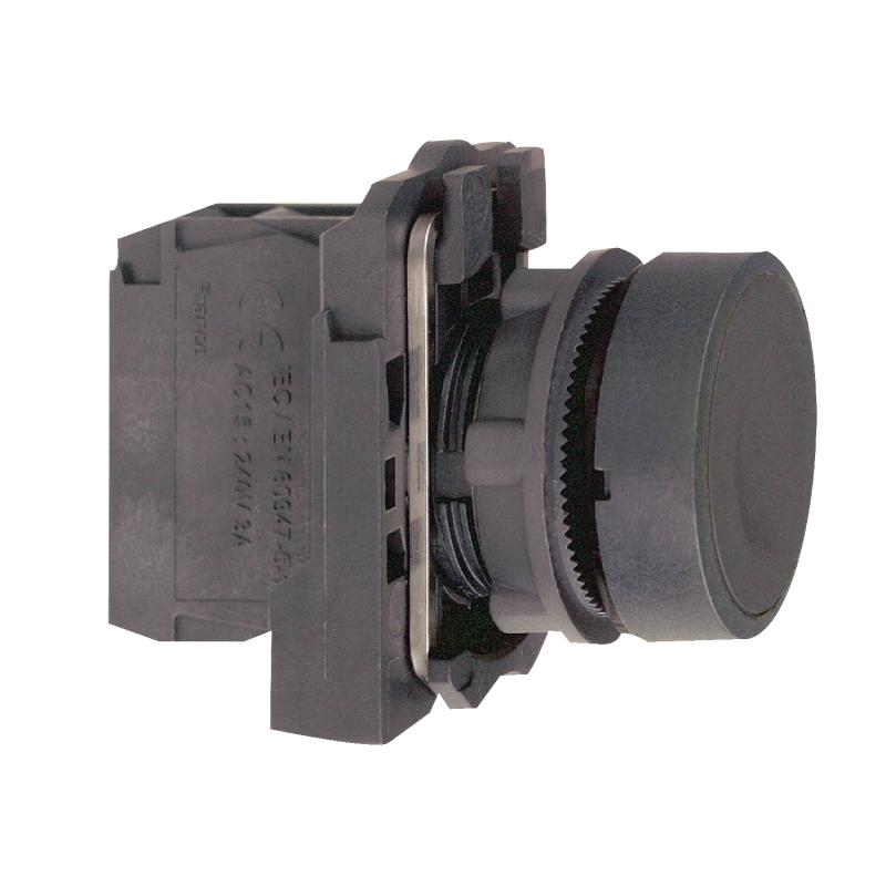 Harmony XB5 bouton poussoir à impulsion diam. 22 noir 1O+1F vis étrier SCHNEIDER XB5AA25