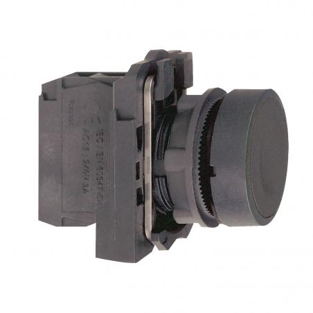 Harmony XB5 bouton poussoir à impulsion diam. 22 noir 1O+1F vis étrier SCHNEIDER XB5AA25