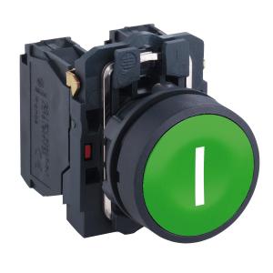 Harmony XB5 bouton poussoir impulsion diam. 22 marqué vert 1F vis étrier SCHNEIDER XB5AA3311 2
