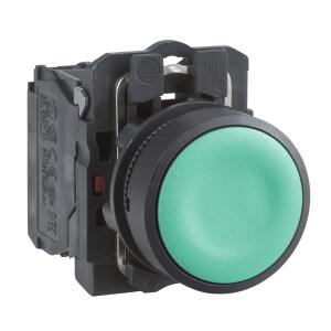 Harmony XB5 bouton poussoir à impulsion diam. 22 vert 1O+1F vis étrier SCHNEIDER XB5AA35 2