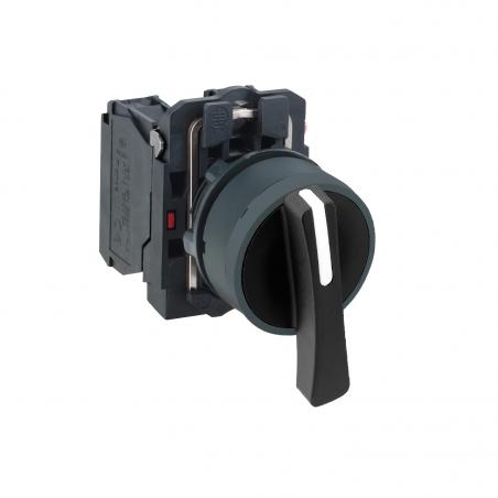 Harmony XB5 bouton tournant à crosse diam. 22 3 pos fix noir 2F vis étr SCHNEIDER XB5AJ33