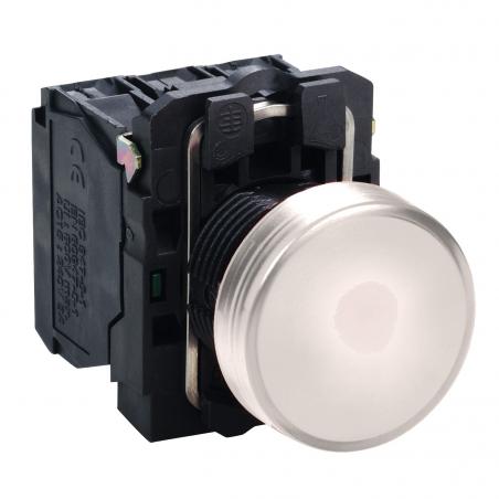 Harmony XB5 voyant lumineux DEL diam. 22 blanc 24V vis étrier SCHNEIDER XB5AVB1