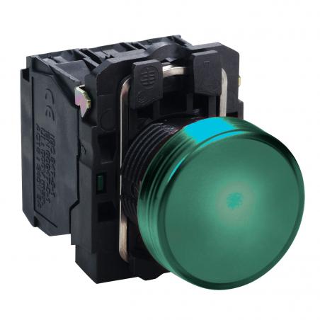 Harmony XB5 voyant lumineux DEL diam. 22 vert 24V vis étrier SCHNEIDER XB5AVB3