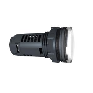 Voyant lumineux compact Harmony XB5 DEL diam. 22 blanc 120V vis étrier SCHNEIDER XB5EVG1 2