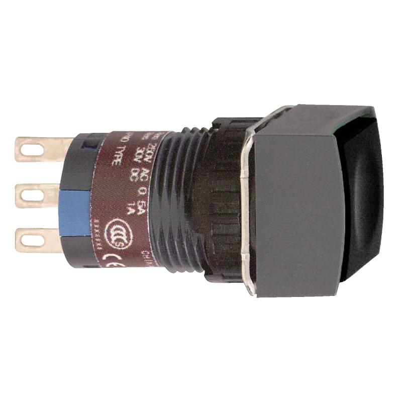 Harmony XB6 bouton-poussoir diam. 16mm à impulsion affleurant 1OF noir SCHNEIDER XB6ECA21P