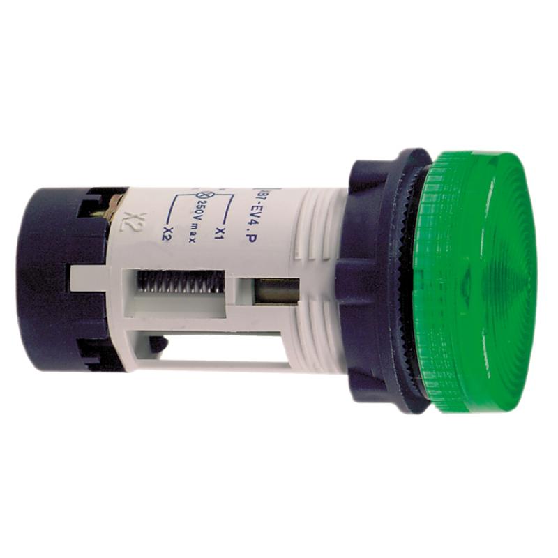 Harmony voyant rond diam. 22 vert BA9s 230V SCHNEIDER XB7EV73P