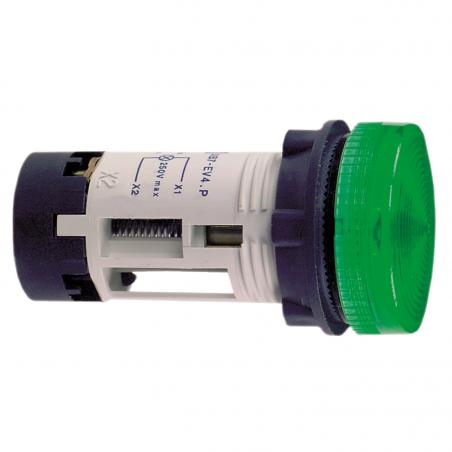 Harmony voyant rond diam. 22 vert BA9s 230V SCHNEIDER XB7EV73P