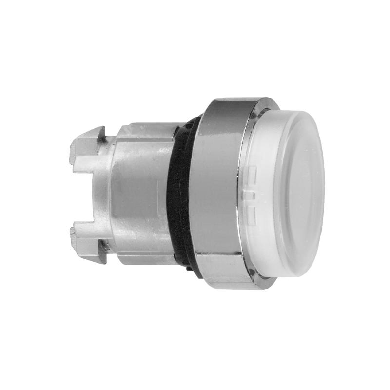 Harmony XB4 tête bouton pousser-pousser lumineux diam. 22 blanc SCHNEIDER ZB4BH13