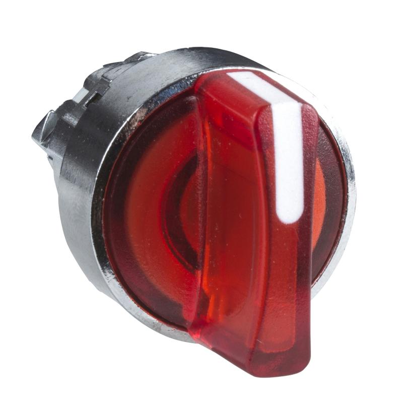 Harmony XB4 tête bouton à manette lumineux diam. 22 2 pos fix rouge SCHNEIDER ZB4BK1243