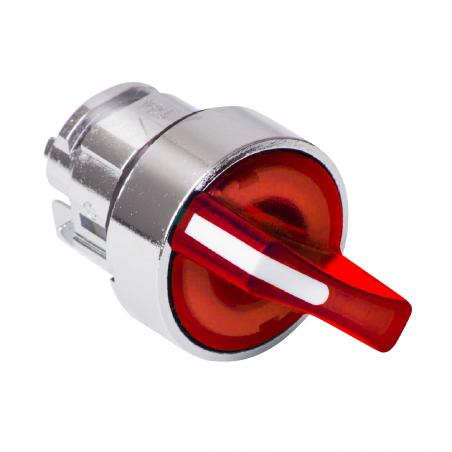 Harmony XB4 tête bouton à manette lumineux diam. 22 2 pos fix rouge SCHNEIDER ZB4BK1243